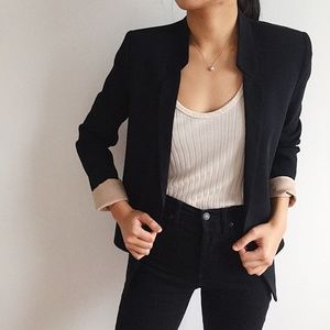 Mango Suit blazer in Black